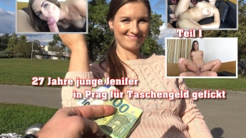 27 Jahre junge Jenifer in Prag für Taschengeld gefickt Teil 1