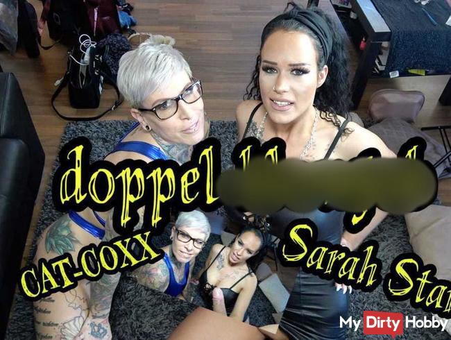 Doppel Blowjob mit Cat-Coxx und Sarah Star
