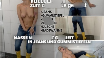 Jeans und Gummistiefel | VOLLGEPISST zum Orgasmus gewixxt