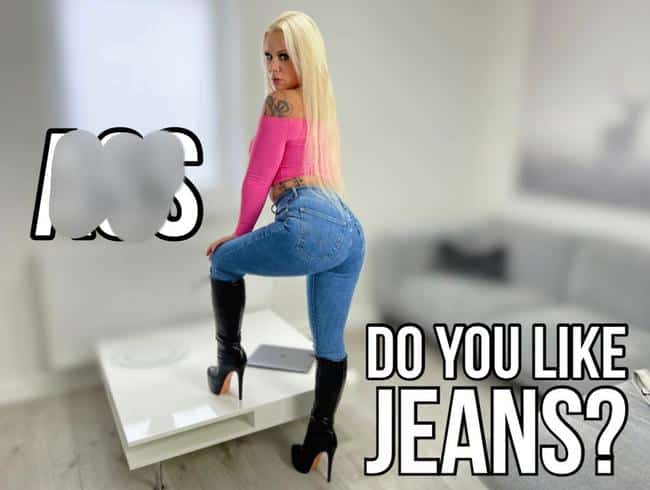 Das Jeans Luder | prall Arsch geil benutzt – Spermaschüsse auf den Jeansarsch