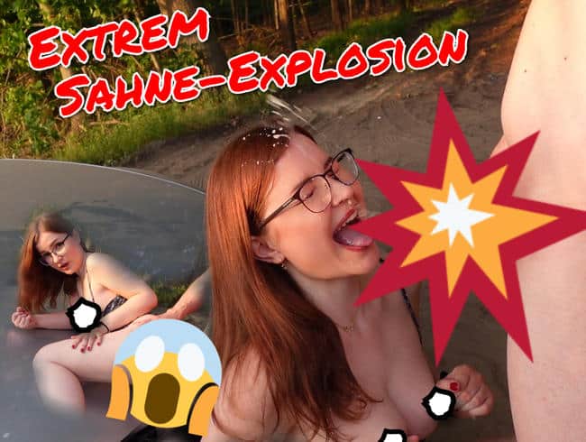 EXTREM Sperma Explosion! Auto Outdoor HARDCORE Fick