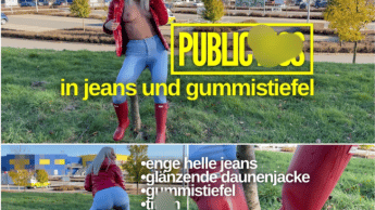 Public Piss| Natursekt Flut in Jeans und Gummistiefel