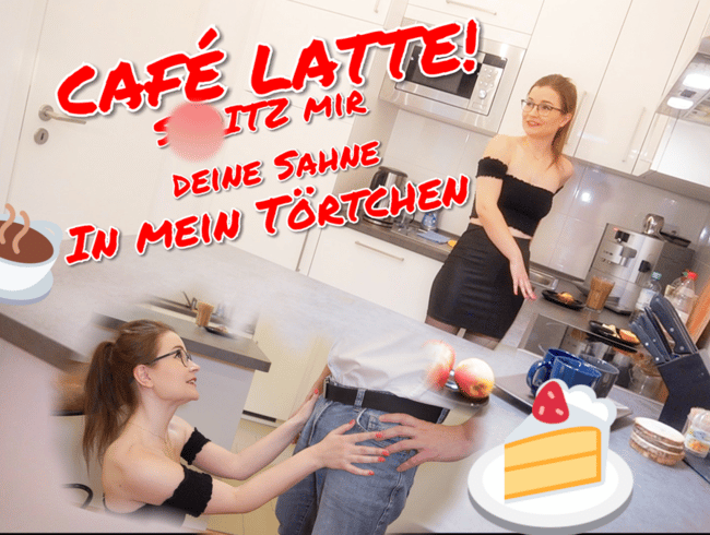 Café Latte! SPRITZ mir deine Sahne in mein Törtchen!!  Creampie Nylons High Heels