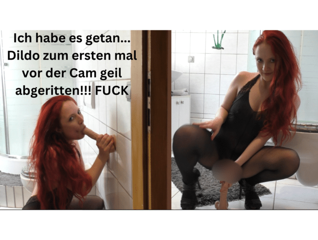 Ich habe es getan… Dildo zum ersten mal vor der Cam geil abgeritten!!! FUCK