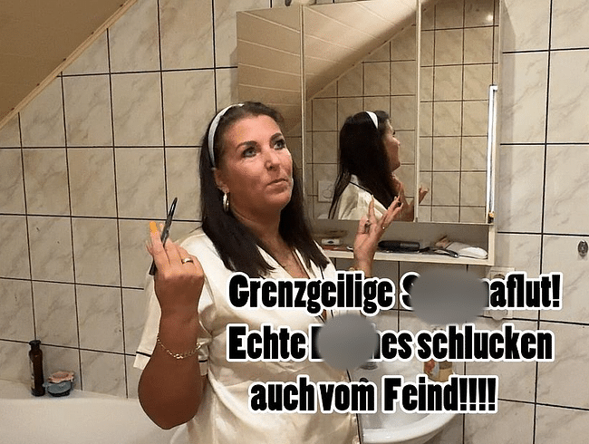 GRENZGEILIGE SPERMAFLUT! Richtige Bitches schlucken auch vom Feind!