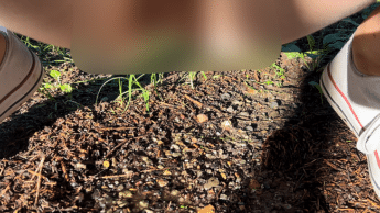 Ich PISSEN auf einem Waldweg