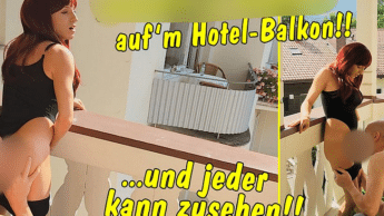 Lecken und Blasen aufm Hotel Balkon! Und jeder kann zusehen!