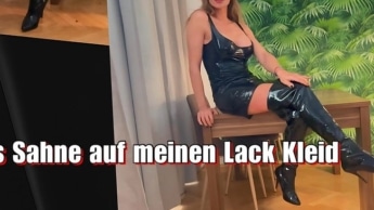 TSXXL-ANGEL23X6 Upss Sahne auf meinen Lack Kleid