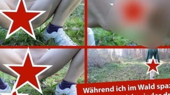 Dreistes Hockenpissen im Wald mit geilen Pissstrahl